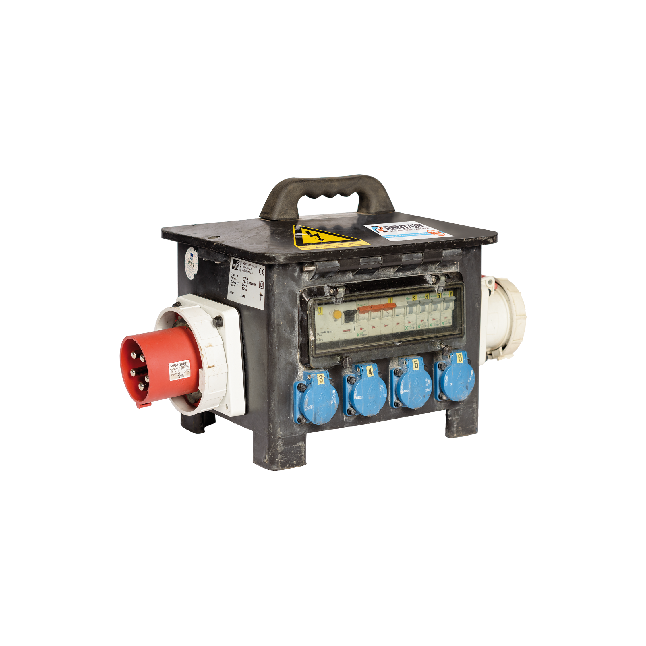 Elektrische verdeelkast 1x125A- 2x63A uit- 4x16A uit mono
