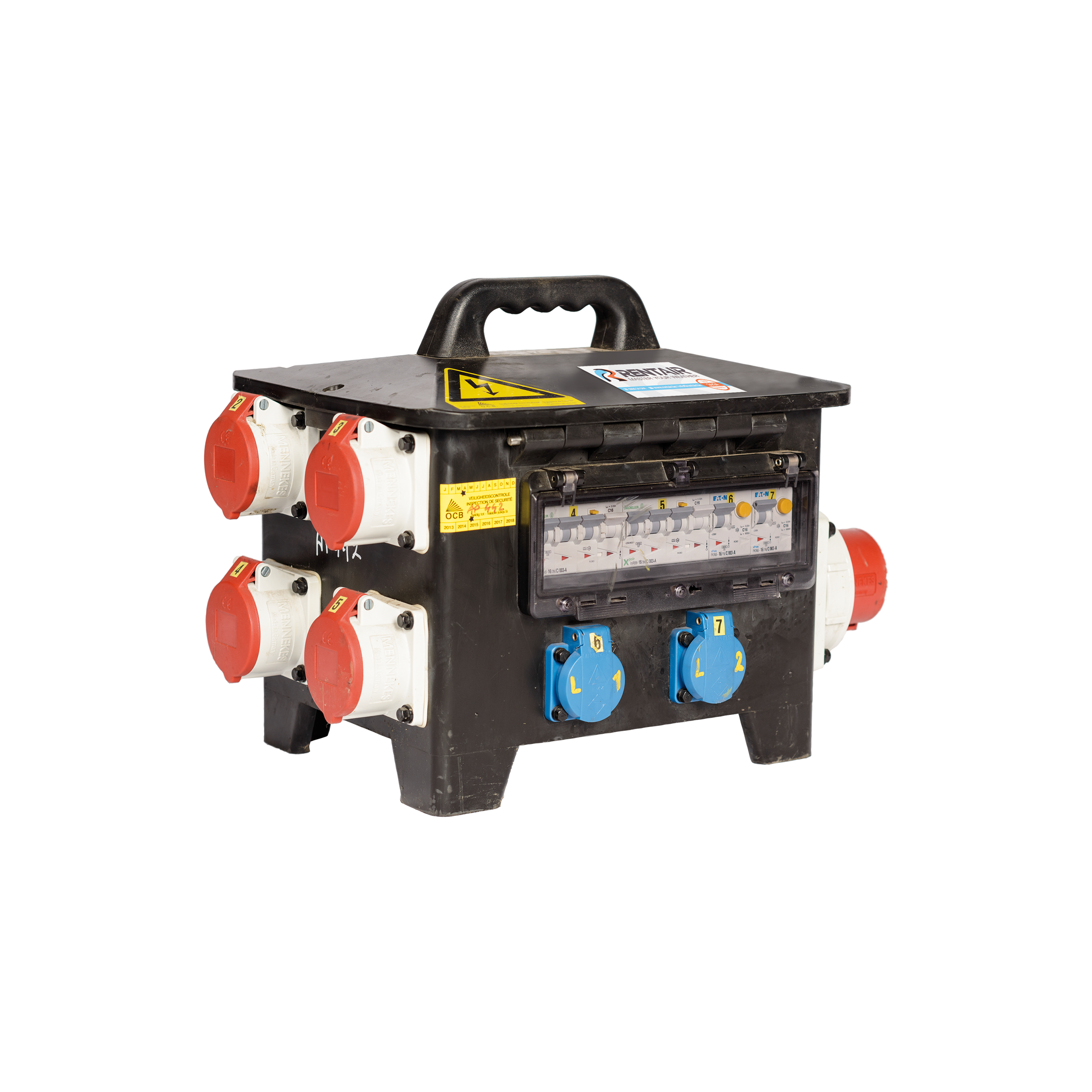 Elektrische verdeelkast 63A in doorlus 32A- 4x 16A uit